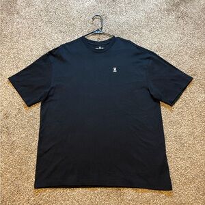 Psycho Bunny Men's Big & Tall Newell Graphic Tee Black Pima Cotton Short Sleeve